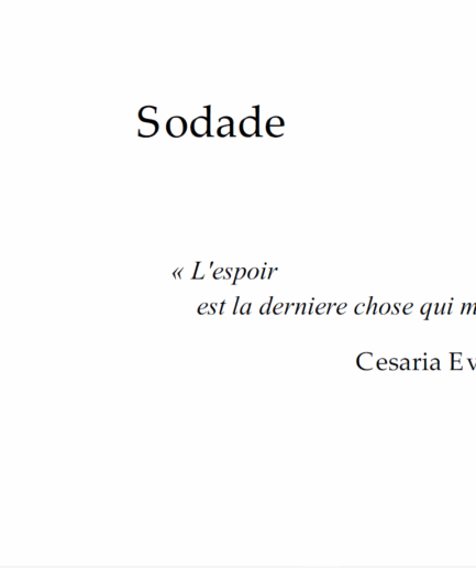 Sodade - Césaria Évora - Arrangement avec notation doigtés